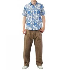 NEW HANSEN bobby wide pleated trousers in beige